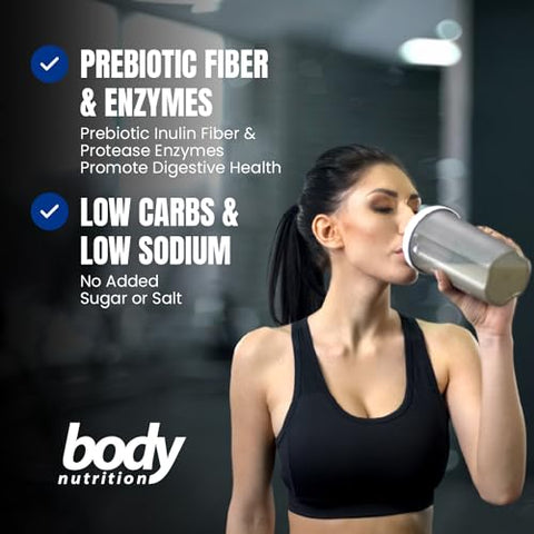 Trutein: Pó de Proteína de Alta Qualidade – 45% Whey, 45% Caseína, 10% Proteína de Clara de Ovo – Sem Glúten, Baixo Sódio, Baixo Carboidrato – Suplemento em Pó de Proteína para Homens - Body Nutrition