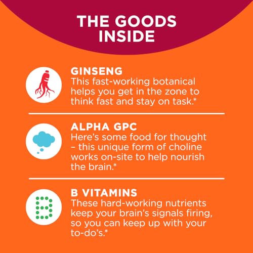 Laser Focus Gummy – Ginseng, Alpha GPC, Vitaminas B, 36 Unidades - OLLY