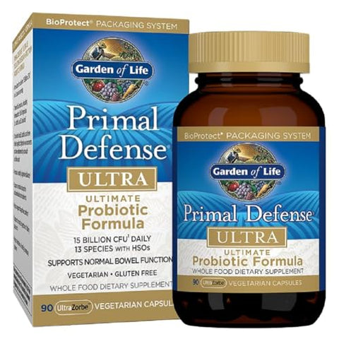 Fórmula Probiótica Primal Defense Ultra Ultimate para Jardim da Vida – 60g - Garden of Life