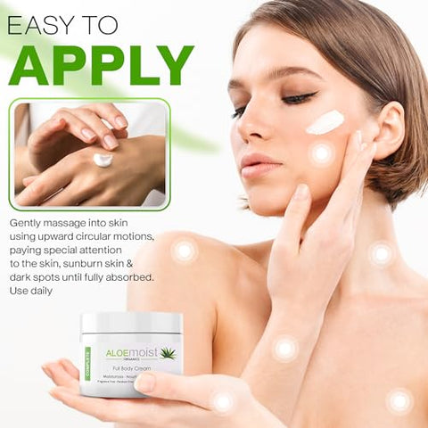 AloeMoist - Loção Corporal Natural de Aloe Vera – Rosto | Hidratante Facial