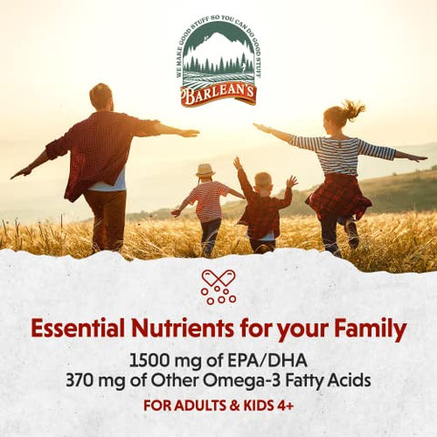 Barlean's - Barlean’s Óleo de Peixe Líquido de Limão Siciliano de Alta Potência, 1500mg de EPA – Ômega 3