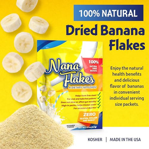 Nutritional Designs - Nana Flakes: Pó Alimentar Médico de Banana Pura 100% – Reduza a Ingestão de Gordura