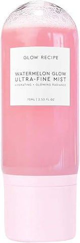 Watermelon Glow Ultra-Fine Facial Mist Spray – Bruma Facial Ultrafina de Melancia para Pele Fresca e Radiante – Bruma Facial Hidratante com Ácido Hialurônico, Hibisco AHA e Vitamina E – Melancia - Glow Recipe
