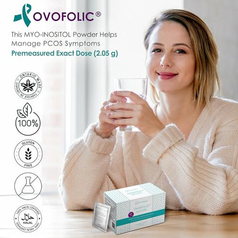 Ovofolic - Inositol Plus Folate Ativo – Ideal 40:1 para Equilíbrio Hormonal – Marca: Inositol Supplement
