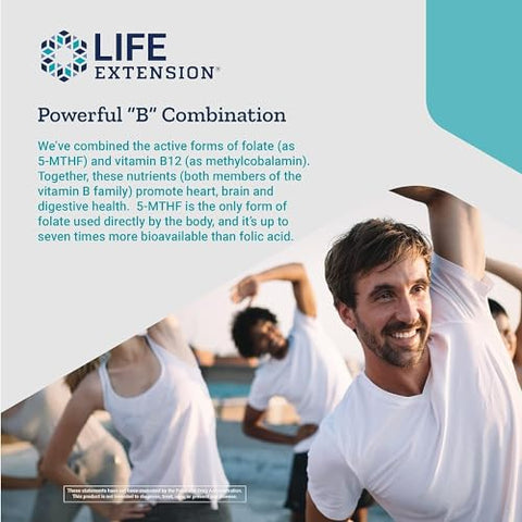BioActive Folate – Aumente sua saúde com o melhor folato bioativo – 60 cápsulas - Life Extension