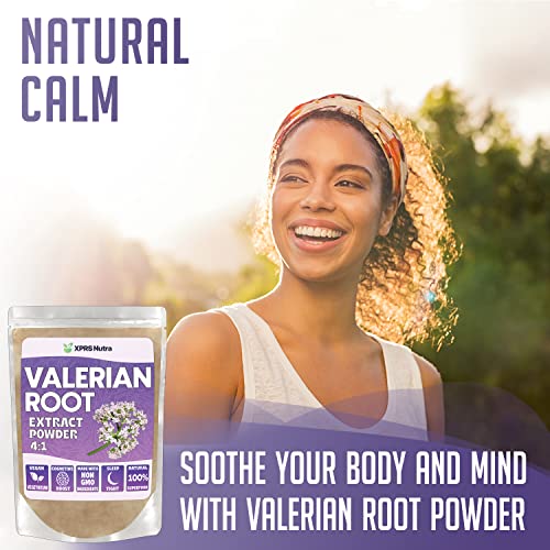 Extrato de Raiz de Valeriana em Pó 4:1 – Pó Premium de Valeriana para Cognição – Auxílio Herbal Vegano para o Sono (4g) - XPRS Nutra