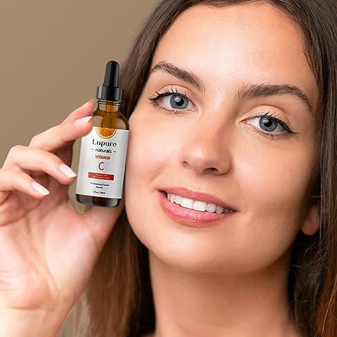 Lupure - Sérum Facial Profissional de Vitamina C 20%, Super Vit C Anti-Envelhecimento com Ácido Hialurônico