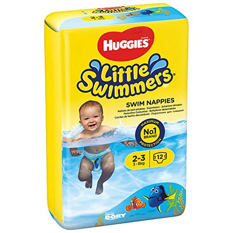 HUGGIES - Huggies Little Swimmers Fraldas Descartáveis para Natação, Tamanho 2-3 – 12 Fraldas no Total