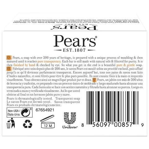 PEARS - Sabonete Pears para o Rosto – Limpeza Profunda e Suavidade – 100g