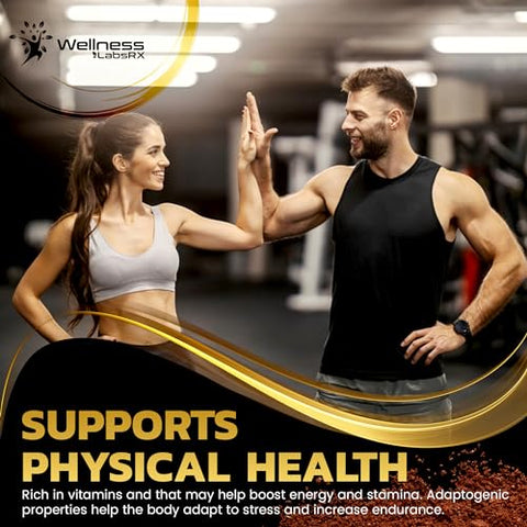 WELLNESS LABSRX - Pó de Cogumelo Orgânico 25 em 1 Lions Mane – 2000mg – Suplemento de Cogumelos Superfood, Chaga, Shiitake, Cordyceps, Reishi – Lion’s Mane