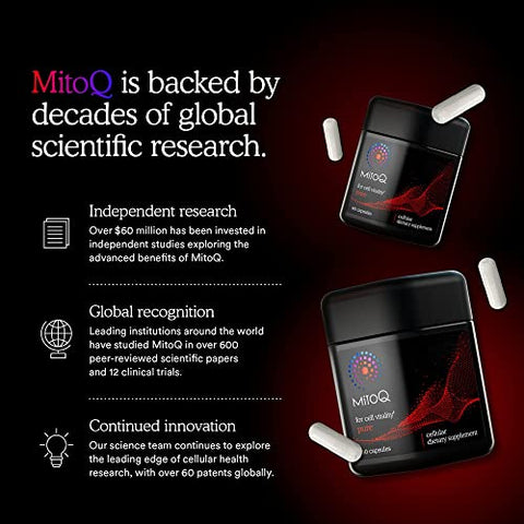 Antioxidante Puro com Alvo nas Mitocôndrias | Reduzindo Danos dos Radicais Livres - MitoQ