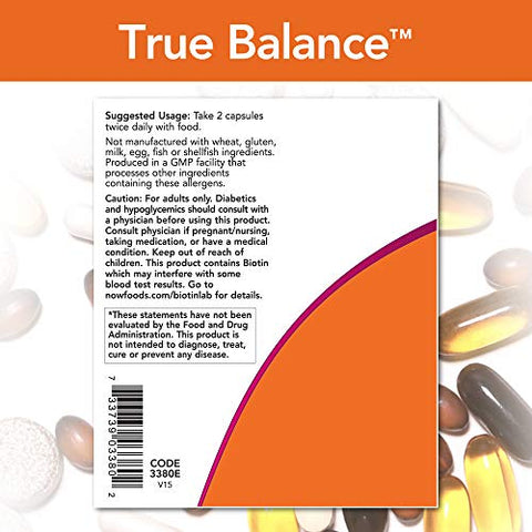 True Balance Multi – 120 cápsulas (2 Pacotes) – Fórmula Equilibrada para Saúde – 240 cápsulas no total - NOW Foods