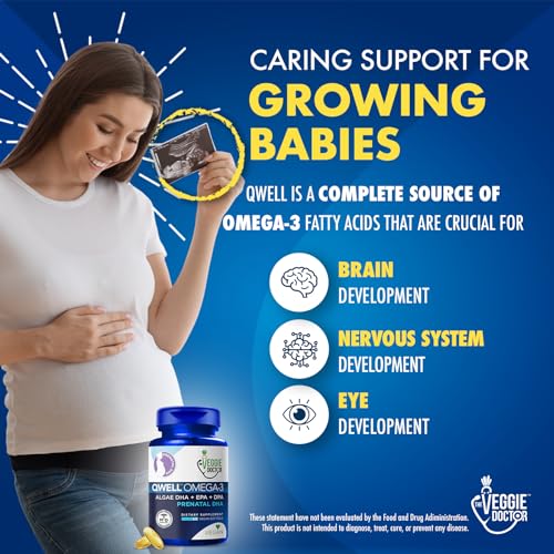 The Veggie Doctor - Vegan Prenatal DHA, EPA – Ômega 3 Vegetal para Gestantes – 60 cápsulas