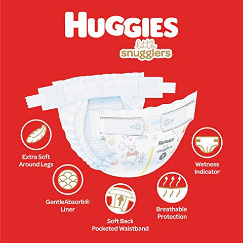 HUGGIES - Huggies Little Snugglers Tamanho 5, 19 Unidades – Fraldas para Bebês