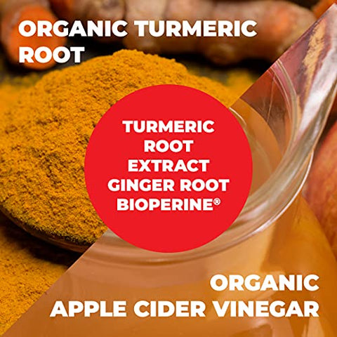 Vimerson Health - Cápsulas de Vinagre de Maçã Orgânico com Cúrcuma e Gengibre para Saúde das Articulações e Metabolismo – Marca: [nome da marca]