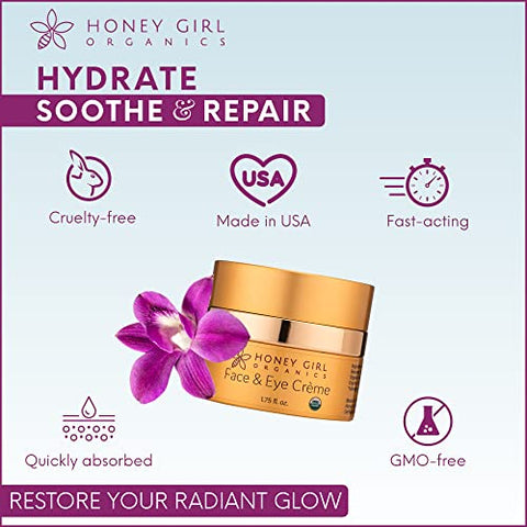 Face – Creme Facial Orgânico 50g | Hidratação Natural - Honey Girl Organics