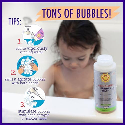 Super Sensitive Bubble Bath | Sem Fragrância Adicionada | Ingredientes 100% Vegetais (Certificado pelo USDA) | Amigável para Alergias | Bebês, Adultos | 100ml - California Baby