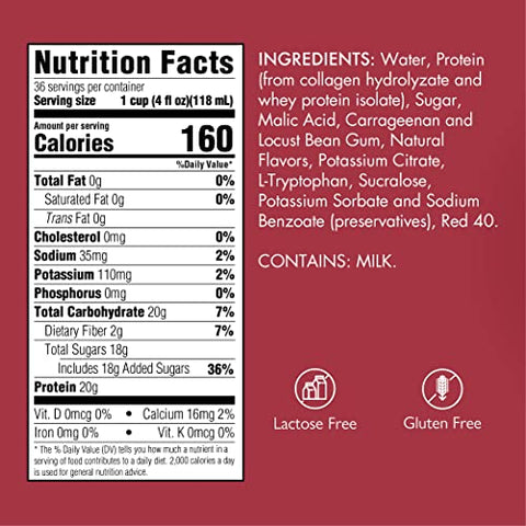 Medtrition - Gelatein Plus Cherry: 20g de proteína. Ideal para dietas líquidas, dificuldades de deglutição, diálise e oncologia. Ótimo lanche pré ou pós-treino. (12 unidades)