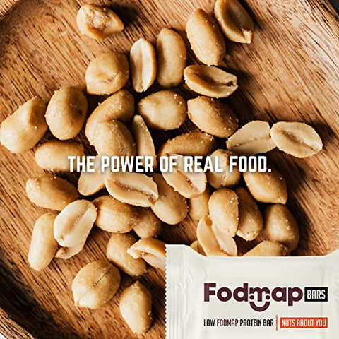 Barras Fodmazing Fodmap, Chocolate Amargo com Manteiga de Amendoim, 12 Unidades, Barras de Lanche com Alto Teor de Proteína