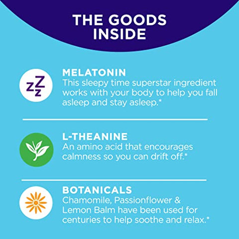 Extra Strength Sleep Gummy – Suporte Ocasional para Dormir, 5 mg Melatonina, L-Teanina, Extratos de Camomila e Melissa, Auxílio para Dormir, Sabor Amora – 120 Unidades - OLLY