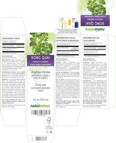 Dong quai ou Ginseng Feminino (Angelica sinensis) Tintura sem álcool – 118 ml Extrato Líquido em Gotas – Herbal Vegano - Naturalma