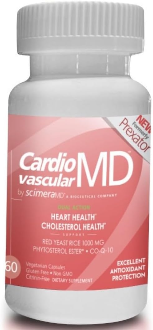 Scimera Bioscience - ScimeraMD® CardiovascularMD – Suplemento de Arroz Vermelho com Ester de Fitosterol e CoQ10 para Saúde do Coração e Suporte ao Colesterol, 60 CT
