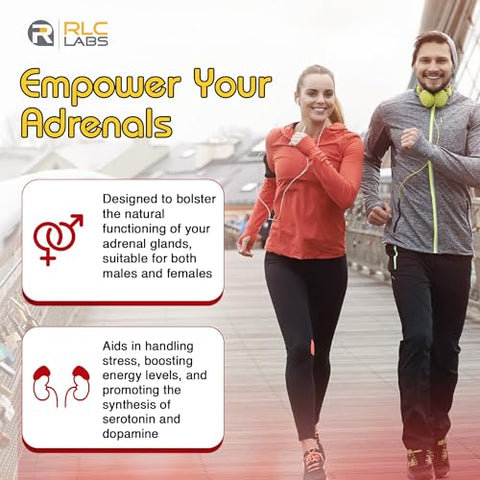 RLC Labs - RLC, a-Drenal: Suporte Adrenal para Alívio do Estresse e Energia, 120 Cápsulas