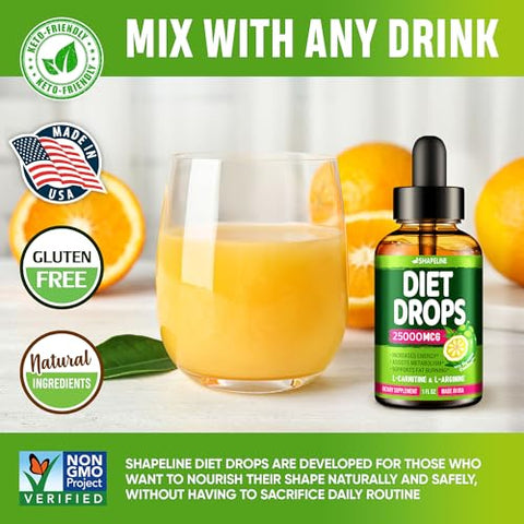 SHAPELINE - Diet Drops – Supressor de Apetite para Mulheres  | 30ml