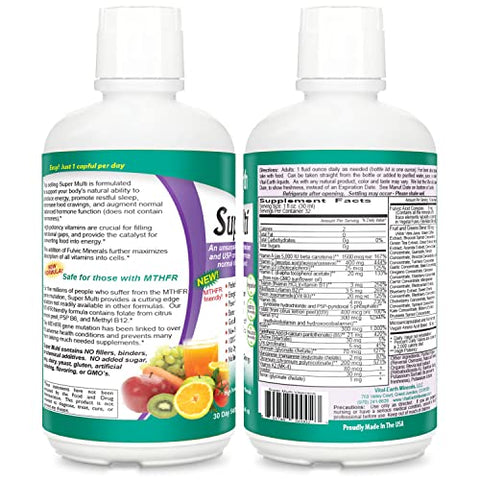 Super Multi 2-Pack – Multivitamínicos Líquidos para Mulheres e Homens | 60ml/g - Vital Earth Minerals