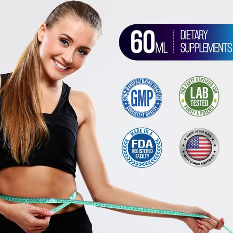 OLIBELA - African Mango Liquid Drops – Suporte para Perda de Peso, Detox Keto, Supressor de Apetite, Combate às Compulsões, Melhora o Metabolismo de Carboidratos, Queimador de Gordura Termogênico Natural, Vegano, Fabricado nos EUA