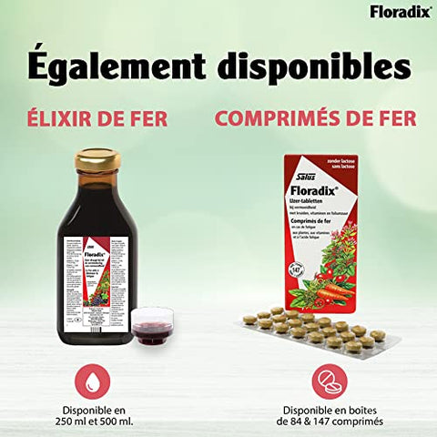 Salus - Floradix: Fórmula Líquida de Ferro e Vitaminas 250ml