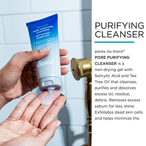Dr. Brandt Skincare - Dr. Brandt Pores No More Purifying Cleanser – Gel Não Ressecante – Limpa, Purifica e Dissolve o Excesso de Óleo, Resíduos e Detritos – 105 ml