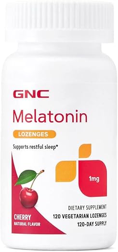 Melatonina Pastilhas 1 mg – Cereja – 120 Pastilhas Vegetarianas (120 Porções) - GNC