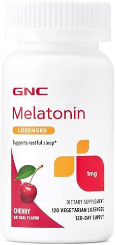 Melatonina Pastilhas 1 mg – Cereja – 120 Pastilhas Vegetarianas (120 Porções) - GNC