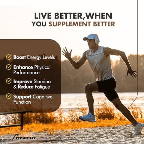 BOSCENT - Cápsulas de Shilajit Puro do Himalaia 1000mg com 40%% de Ácido Fúlvico, 58 Minerais Traços, Energia Aumentada e Suporte Imunológico para Homens