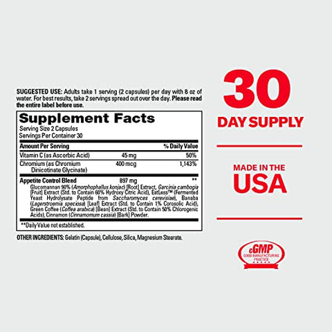 SST Controle de Apetite – 60 Cápsulas – Garcinia Cambogia, Vitamina C, Cálcio, Cromo - PERFORMIX