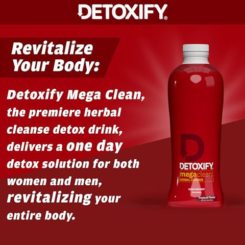 Mega Clean Bebida Herbal de Desintoxicação – Limpeza completa do corpo para mulheres e homens – Resultados no mesmo dia – Adesivo incluso - Detoxify
