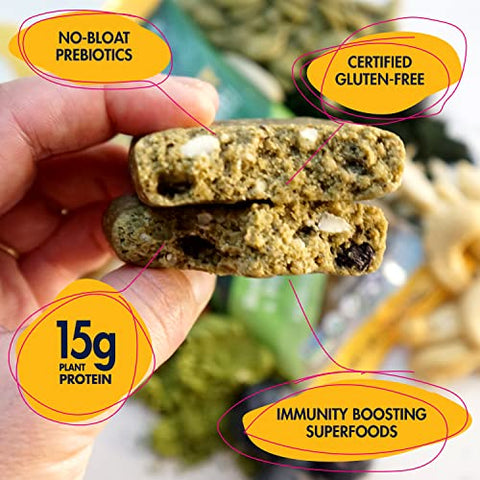 SHANTI BAR - SAVE THE RAINFOREST by SHANTI BALANCE | Blueberry Matcha | 15G Proteína Vegetal | Superfood Orgânico Sem Glúten | Prebióticos para Saúde Intestinal | Reforço Imunológico | Nutrição para Performance