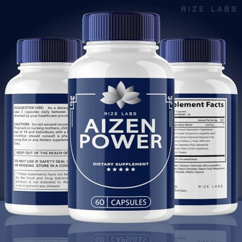 rize labs - Aizen Power for Men: AizenPower Plus Growth, Energia e Desempenho Masculino, AizenPower 24 Vitaminas (60 Cápsulas)