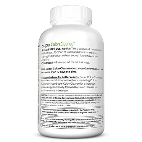Super Colon Cleanse: Limpeza de 10 Dias – Detox | 12 Limpezas, 480 Comprimidos (Embalagem pode variar) - Health Plus