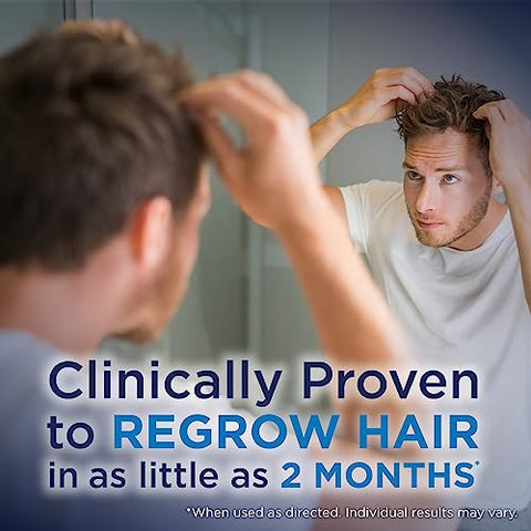 Minoxidil Solução Tópica 5% Tratamento Extra Forte para Crescimento Capilar Masculino 6 Meses Sem Fragrância 60 ml Pacote com 6 - Amazon Basic Care