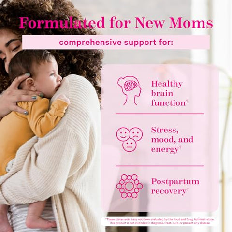 Gomas Vitamínicas Pós-Parto Total – Recuperação Pós-Parto e Suporte à Lactação – Ácido Fólico, B6 - Pink Stork
