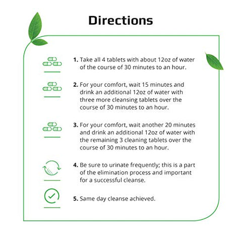 QTabs Detox Rápido no Mesmo Dia, Portátil e Discreto, 10 Comprimidos - Herbal Clean
