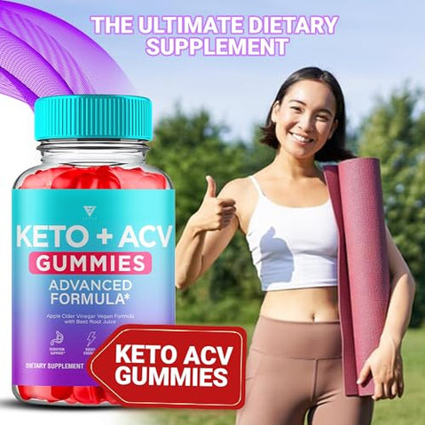 Fyvus - (2 Pacotes) Gomas Keto ACV Fórmula Avançada de Suporte, ACV Keto 1000MG Vinagre de Maçã Keto Suplemento Multivitamínico Vitamina B12 B6 para Mulheres Homens Digestão Energia e Bem-estar