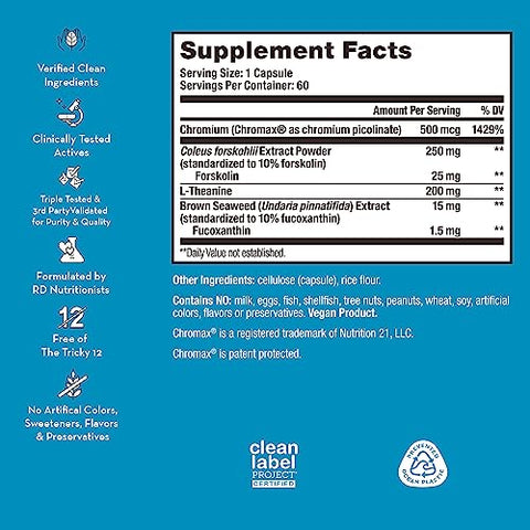 Counter Cravings – Supressores de Desejos com Cromo e L-Teanina, Extrato de Algas Marinhas | HUM Counter Cravings – Cromo e L-Teanina para Controlar Desejos - HUM