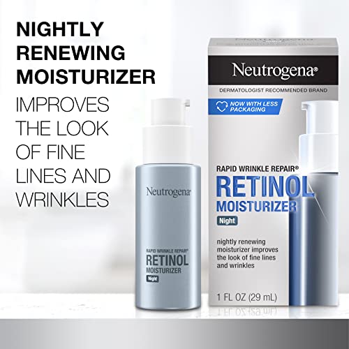 Creme Hidratante Facial Neutrogena Retinol, Reparador de Rugas Rápido, Creme Noturno Anti-Rugas, Rosto Anti-Rugas