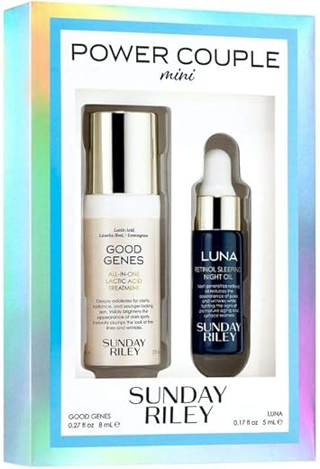 Kit de Viagem Sunday Riley Mini Power Couple, 0.4 fl. Oz (12 ml) – Resultados Incríveis para sua Pele