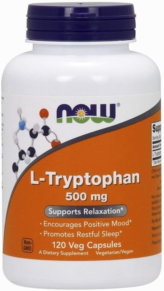 NOW Foods - Now Foods L-triptofano 500mg, Cápsulas Vegetais, 240 Unidades