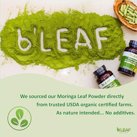 B'LEAF NATURE - B’Leaf Nature Pure Moringa Oleifera em Cápsulas 1000mg – Sistema Imunológico