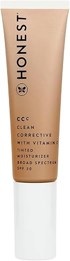 CCC Clean Corrective com Vitamina C Hidratante com Cor | FPS 30 Mineral | Vegano Cruelty Free | Dune Light Medium, 30 ml - Honest Beauty
